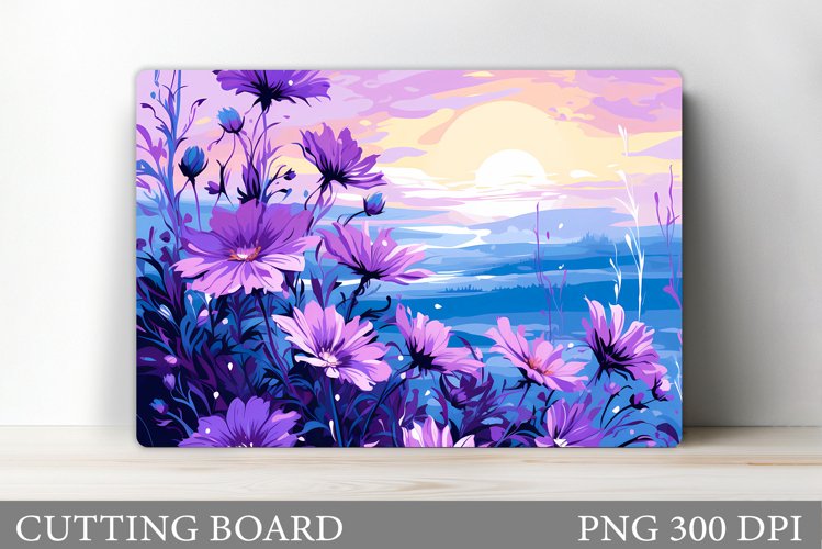 Flowers Cutting Board Design. Flowers Sublimation example image 1
