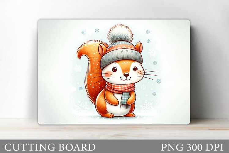 Christmas Squirrel Cutting Board. Christmas Cutting Board