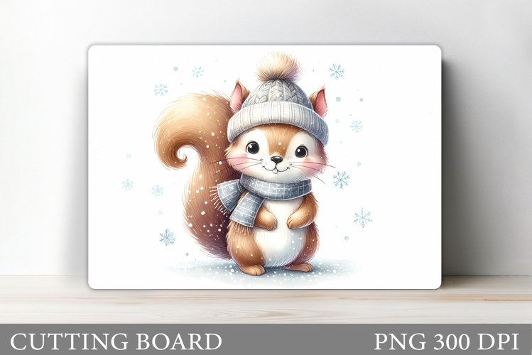 Christmas Squirrel Cutting Board. Christmas Cutting Board