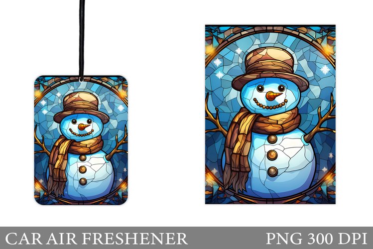Snowman Car Air Freshener. Snowman Sublimation