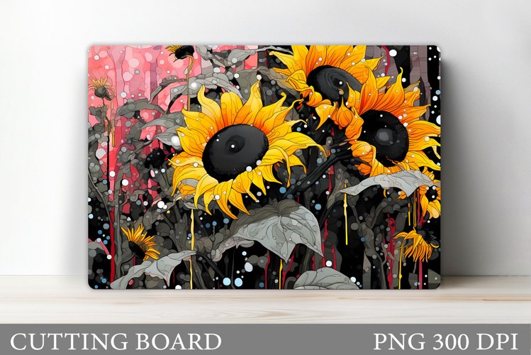 Sunflowers Cutting Board. Floral Cutting Board Design example image 1