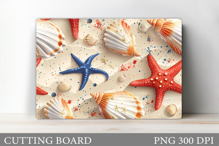 Starfish Cutting Board. Sea Cutting Board Sublimation