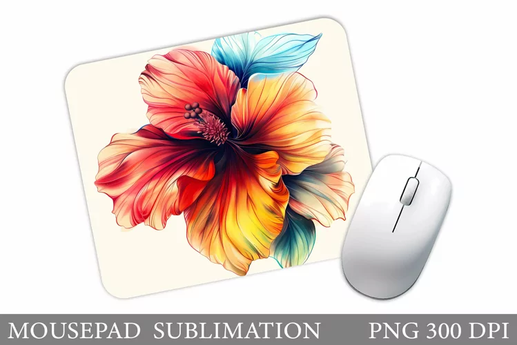 Flowers Mouse Pad Sublimation. Flowers Mouse Pad Design
