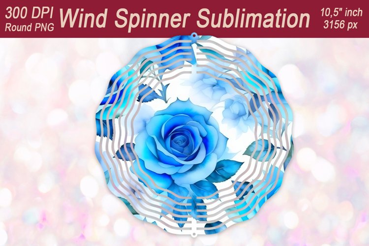 Flower Windspinner design | Wind spinner sublimation designs example image 1