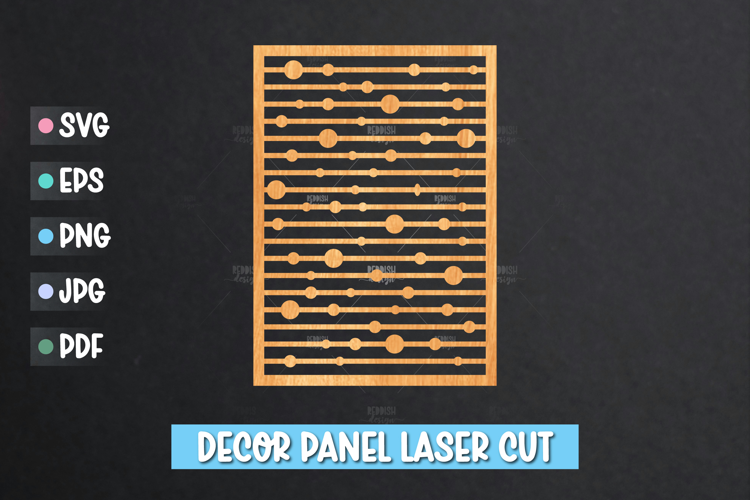 Decor Panel Laser Cut SVG, 5x7 Template Laser cut