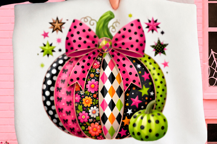 Preppy Halloween Bow Pumpkin Png