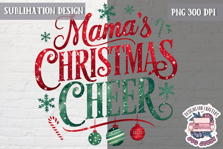 Christmas Mama Quote Sublimation Design PNG Buffalo Plaid