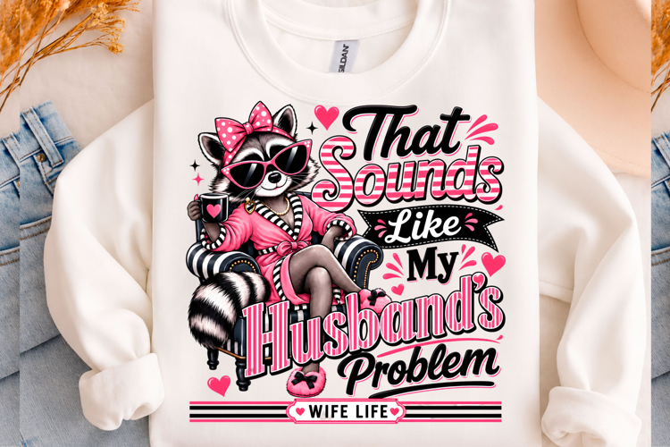 Funny Married Raccoon Trendy PNG