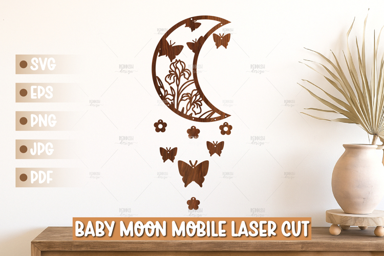 Floral Moon Svg Image 17