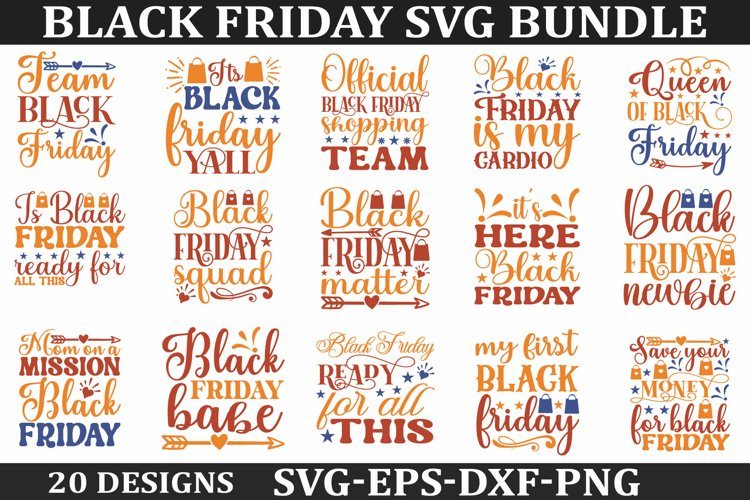 Black Friday SVG Bundle ,Black Friday Quotes example image 1