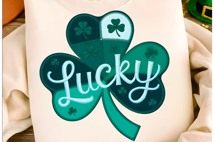 Faux Yarn Lucky Shamrock St Patricks Png