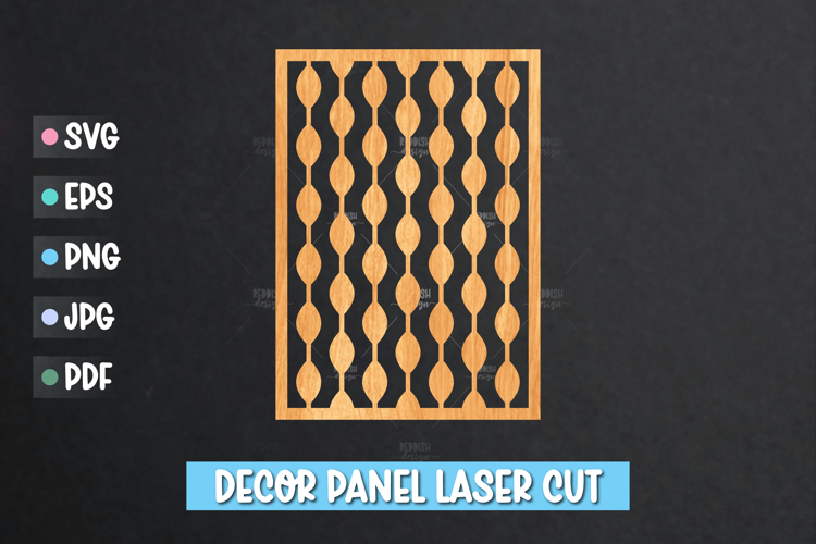 Decor Panel Laser Cut SVG, 5x7 Template Laser cut