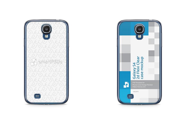 Samsung Galaxy S4 2d Flexi Clear Case Design Mockup example image 1