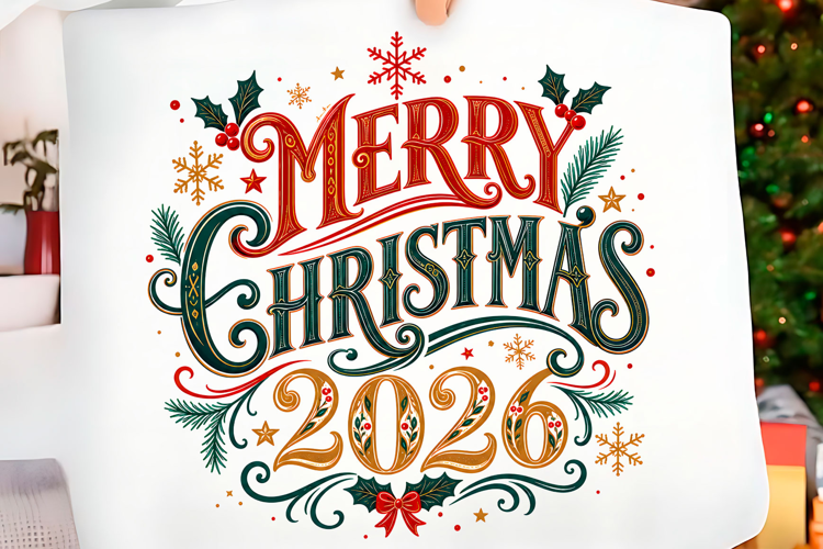 Merry Christmas 2026 Vintage PNG Christmas T-shirt Png