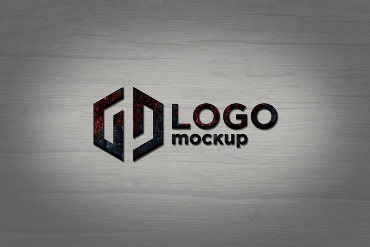 Burned Wood Logo Mockup Template example image 1