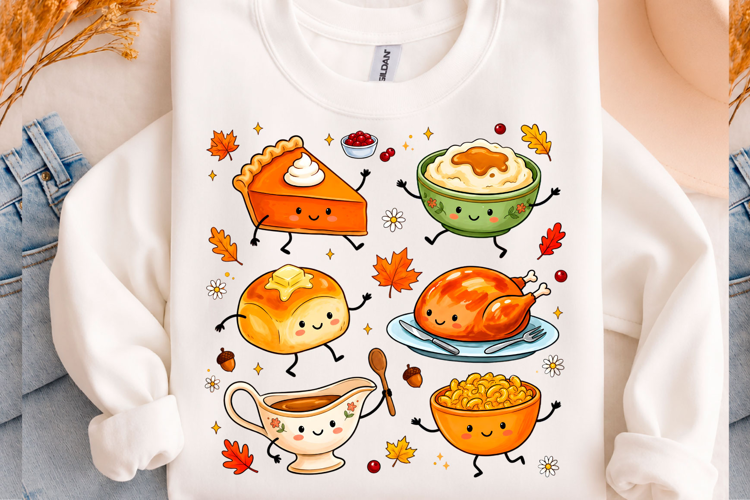 Thanksgiving Feast Trendy PNG