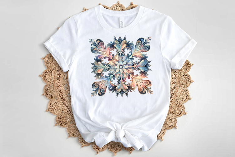 Christmas snowflakes clipart|Cute Winter flower shirt design