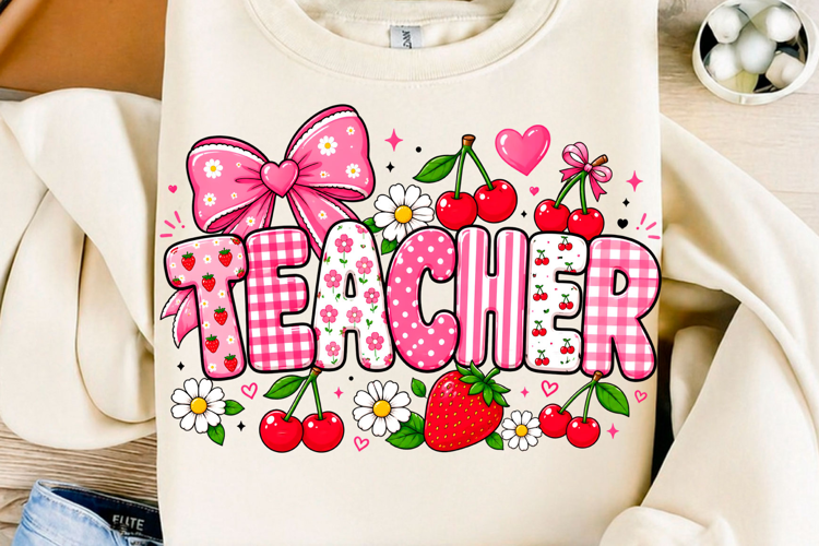 Preppy Teacher Strawberry Summer Shirt