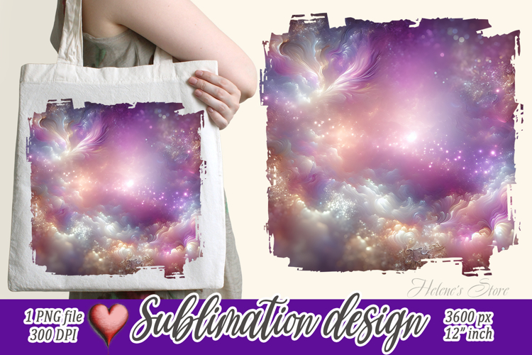 Pastel abstract patterns | Purple sky sublimation design png
