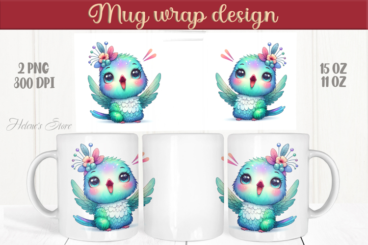 Cute Hummingbird mug wraps sublimation designs |Humming bird