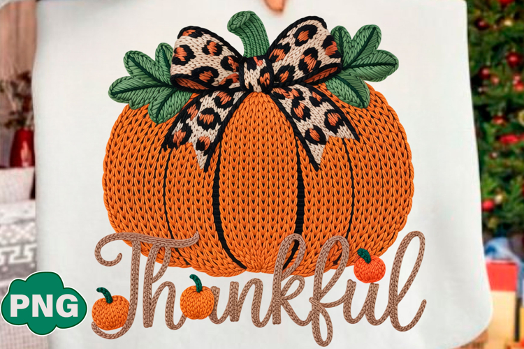 Floral Thankful Hook Yarn Thanksgiving