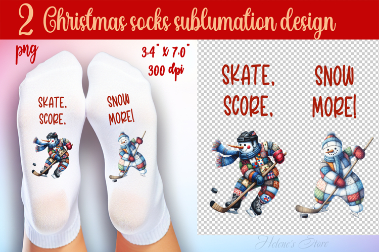 Patchwork Merry Christmas Socks | Sublimation Designs Socks