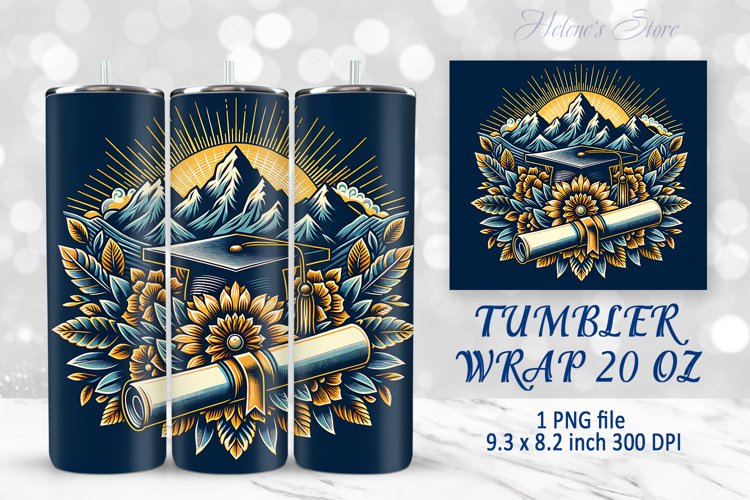 Class of 2024 Sublimation | Graduation tumbler wrap designs example image 1