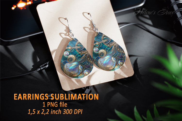 Gold Aquamarine Ocean earrings design| Teardrop earring png