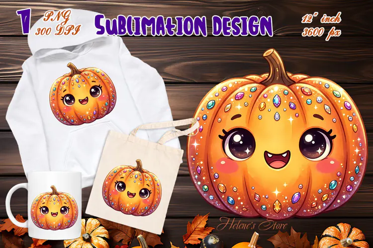 Cute Halloween clipart | Kawaii shirt sublimation designs