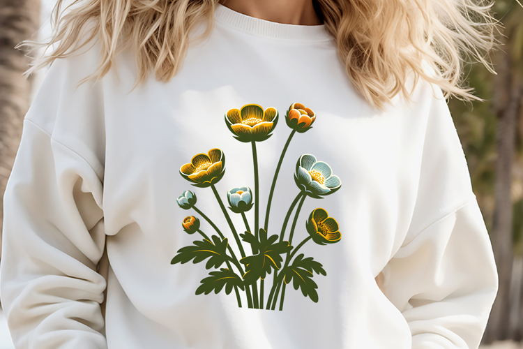Wild Flower Drawing Image 12