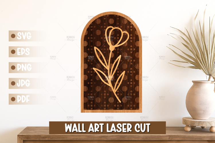 Rustic botanical stem wall art, Boho wall art