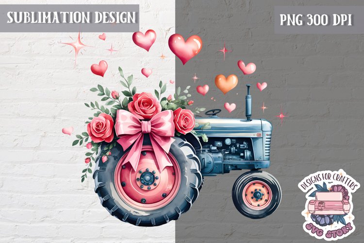 Valentine Prop sublimation design Love Story Pink Watercolor