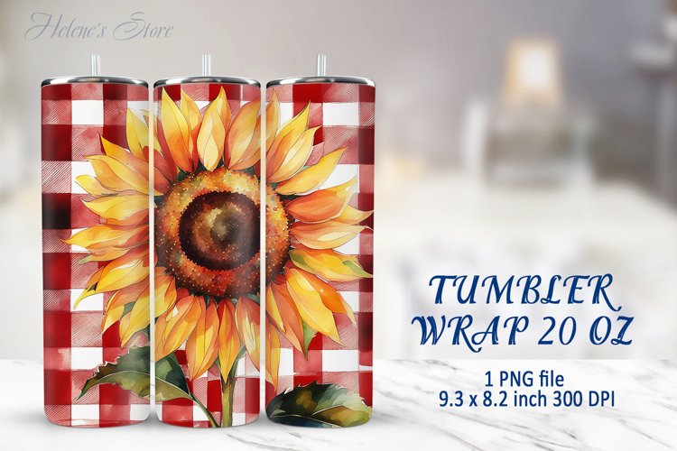 Sunflower Tumbler Wrap Image 4