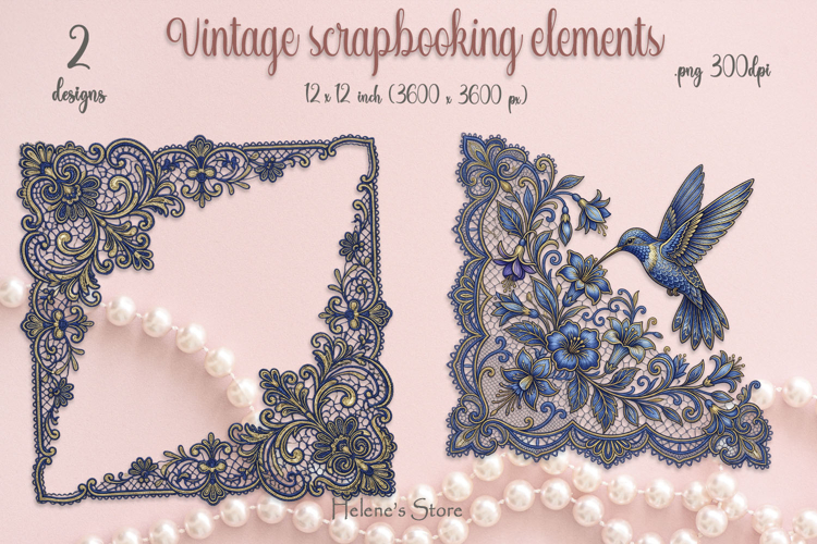 Vintage frame scrapbooking templates for card making png