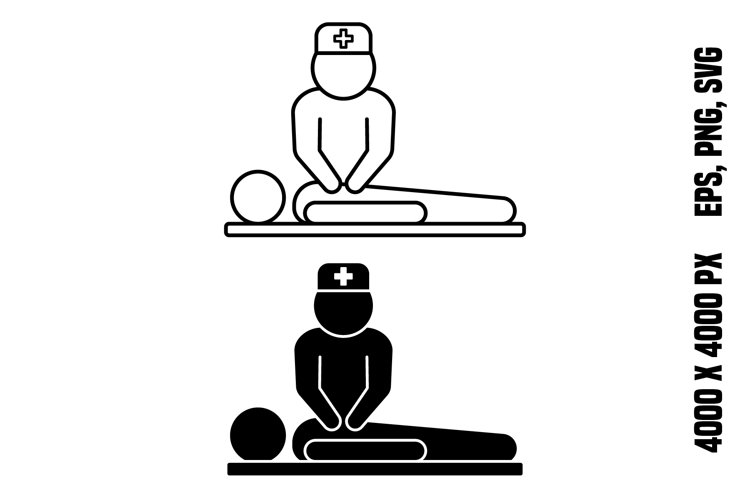 Heart massage icons
