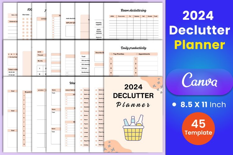2024 Declutter Planner Canva Interior