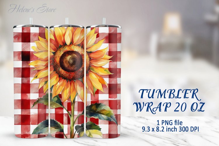 Sunflower Tumbler Wrap Image 3