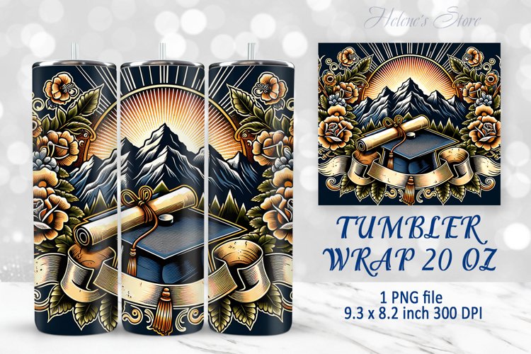 Class of 2024 Sublimation | Graduation tumbler wrap designs example image 1