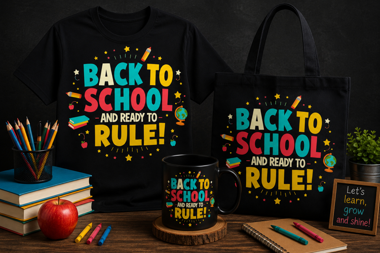 Back to School PNG | Colorful First Day Ready to Rule Design