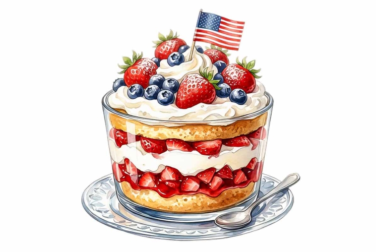 Strawberry Shortcake 4th of July Clipart