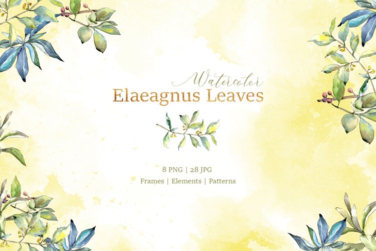 Watercolor Leaves Clipart Image 19