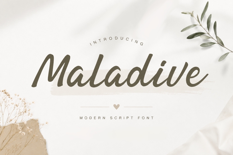 Maladive | Modern Script Font