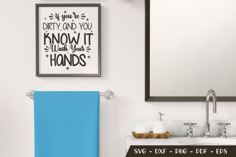 Funny Bathroom Quotes, Bathroom Sign SVG, Funny Bathroom SVG example image 1
