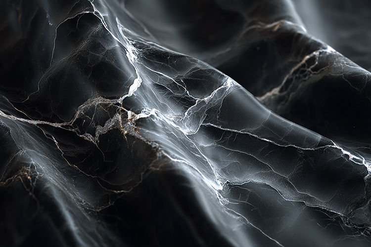 Black Marble Texture with White Veins