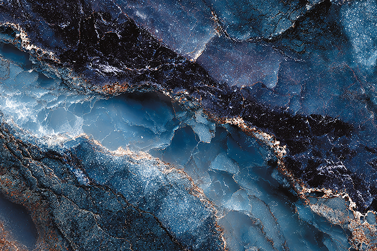 Blue Marble Texture With Gold Veins Art