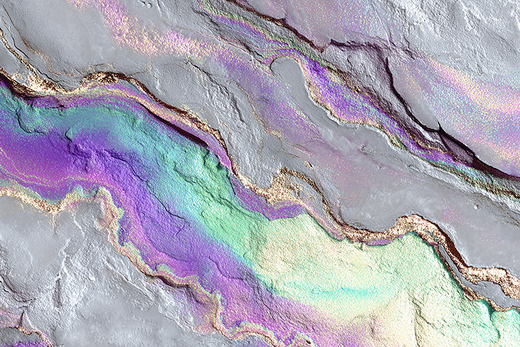 Iridescent Marble Texture Abstract Stone