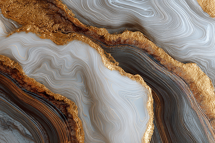 Luxury Agate Marble Texture With Gold