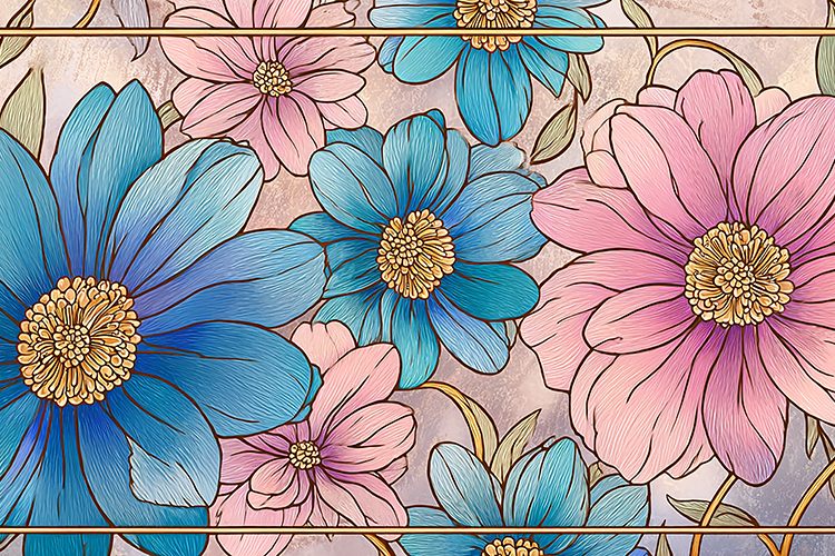 Colorful Floral Pattern Decorative Art
