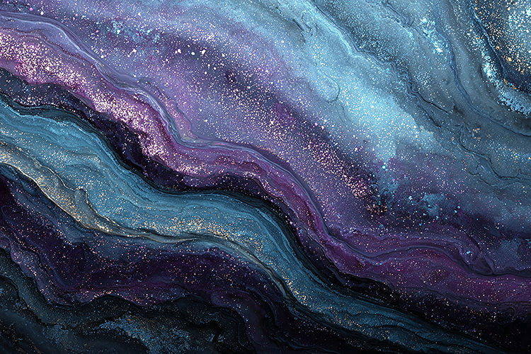 Abstract Purple Blue Marble Texture Art