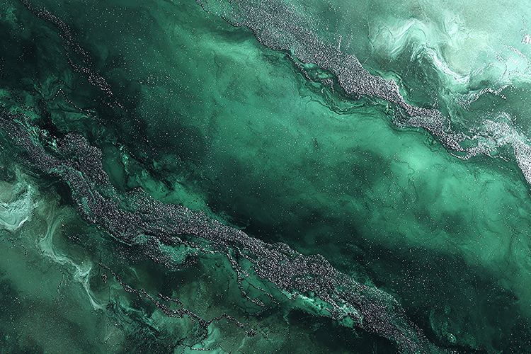 Emerald Green Abstract Marble Texture Art